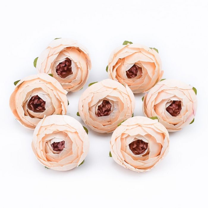 10pcs Decorative flowers wall wedding bridal accessories clearance diy gifts box artificial flowers scrapbooking silk tea roses