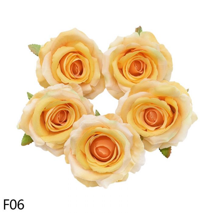 NEW 5/10pcs 10cm Artificial Flowers Head Silk Rose Flower For Wedding Home Decoration Fake Flowers DIY Wreath Scrapbook Supplies