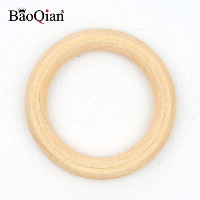 14 Size Natural Wood Circle DIY Crafts For Jewelry Making Baby Teething Wooden Ring Kids Toy Ornaments Accessories
