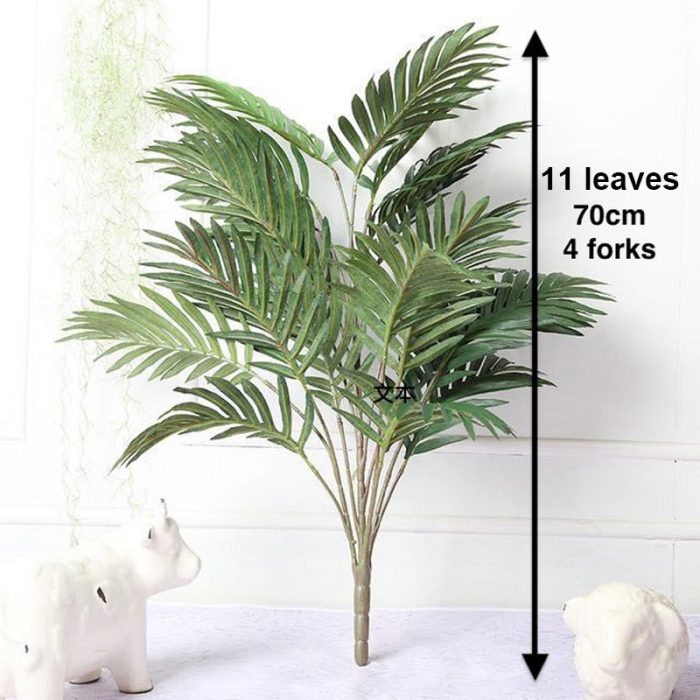 88 CM Green Artificial Palm Leaf Plastic Plants Garden Home Decorations Scutellaria Tropical Tree Fake Plants